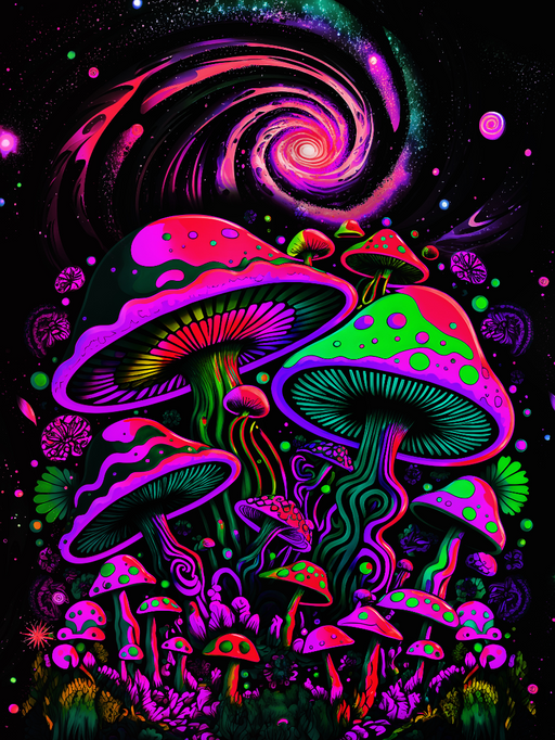 Purple Mushroom Galaxy Poster | Preprint Online