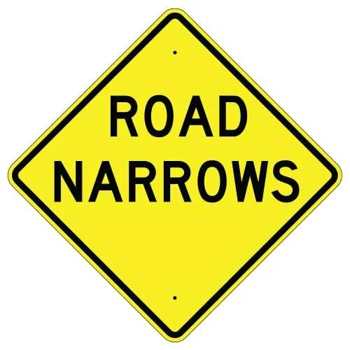 Road Narrows Sign | Preprint Online
