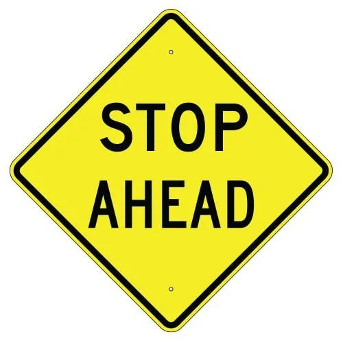 Stop Ahead Sign | Preprint Online
