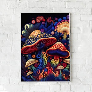 Nightfall Mushroom Art Poster | Preprint Online