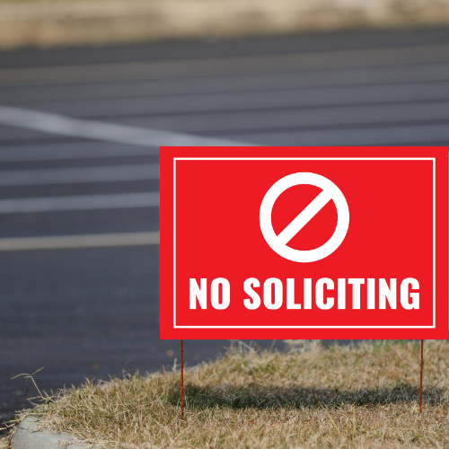 No Soliciting Yard Sign | Preprint Online