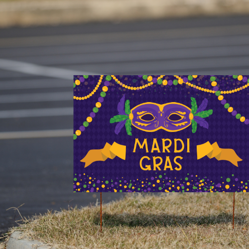 Mardi Gras Yard Sign | Preprint Online
