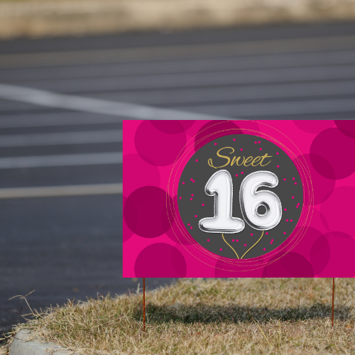 Sweet 16 Yard Sign | Preprint Online